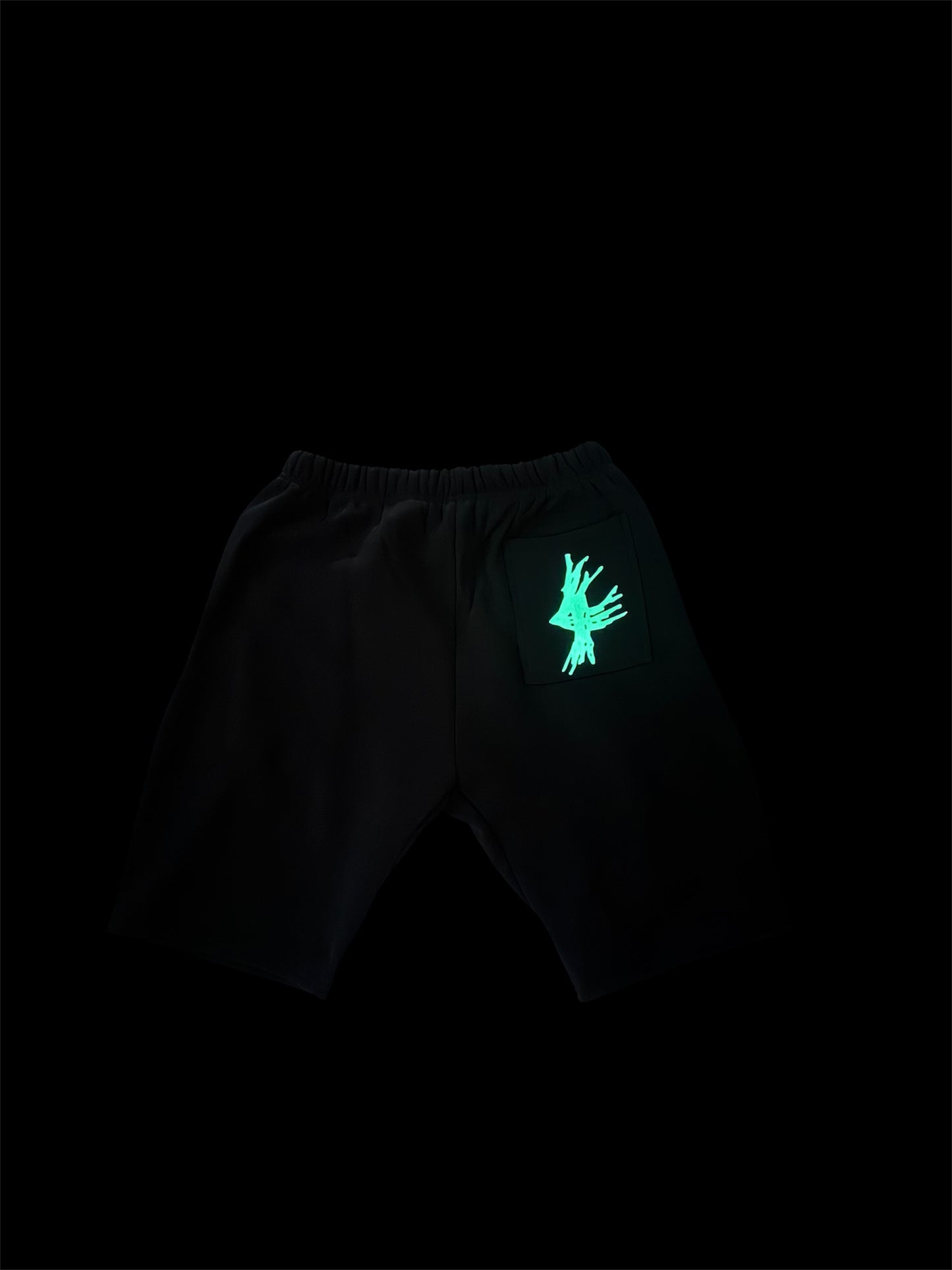 BTW GLOW IN DARK "BASQUIAT INSPO" SHORTS