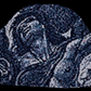 NAVY ANGELIC TAPESTRY BEANIE