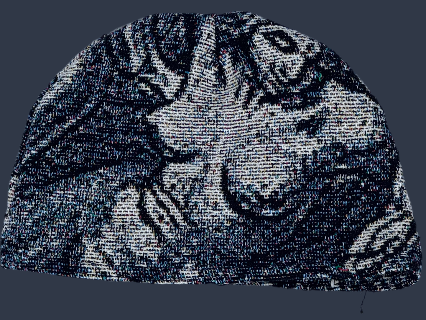 NAVY ANGELIC TAPESTRY BEANIE