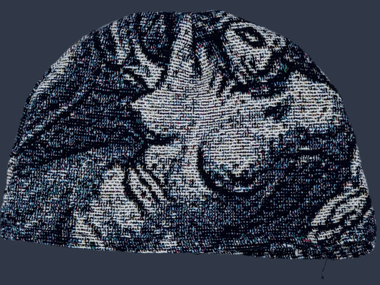 NAVY ANGELIC TAPESTRY BEANIE